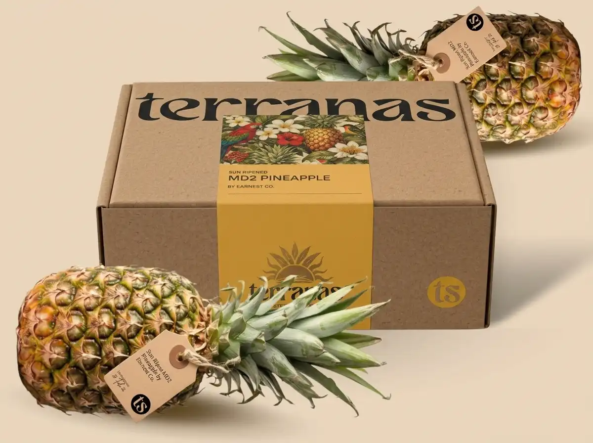 2pcs Sun-Ripened MD2 Pineapples